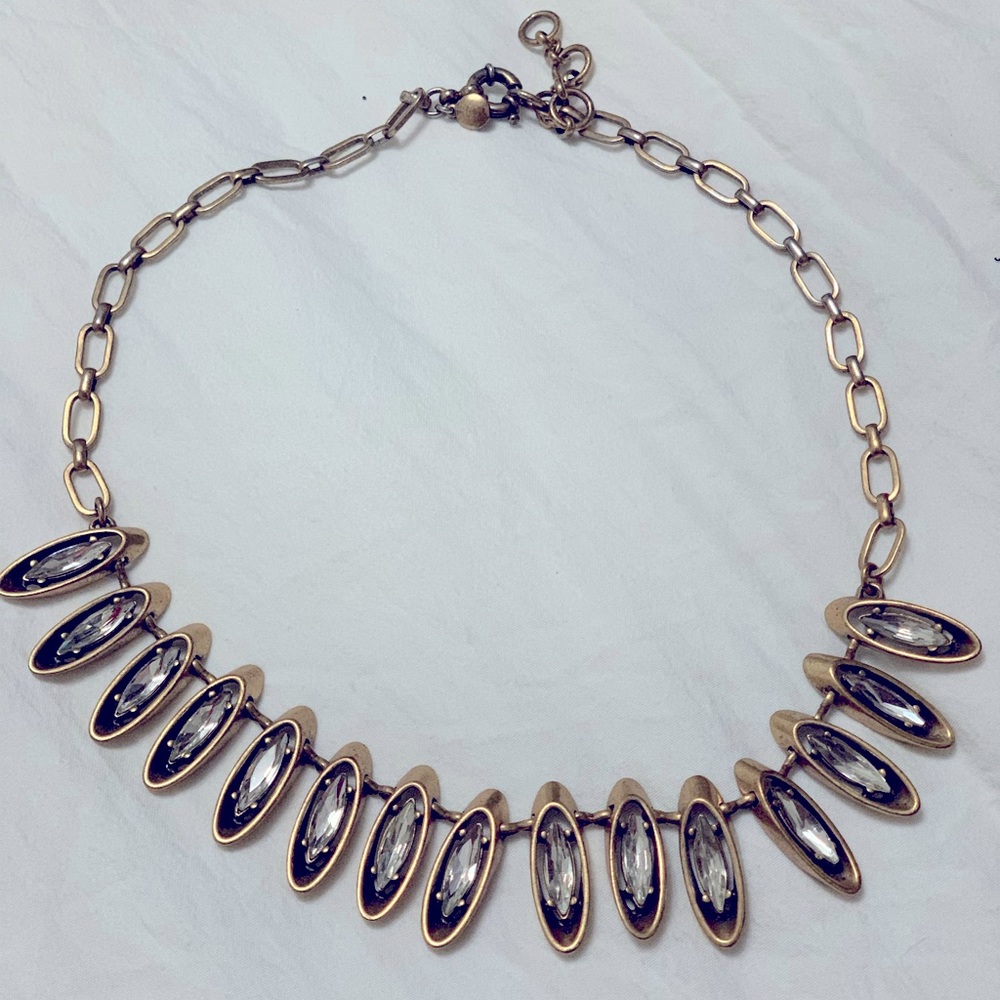 JCrew Necklace Art Deco Rhinestone